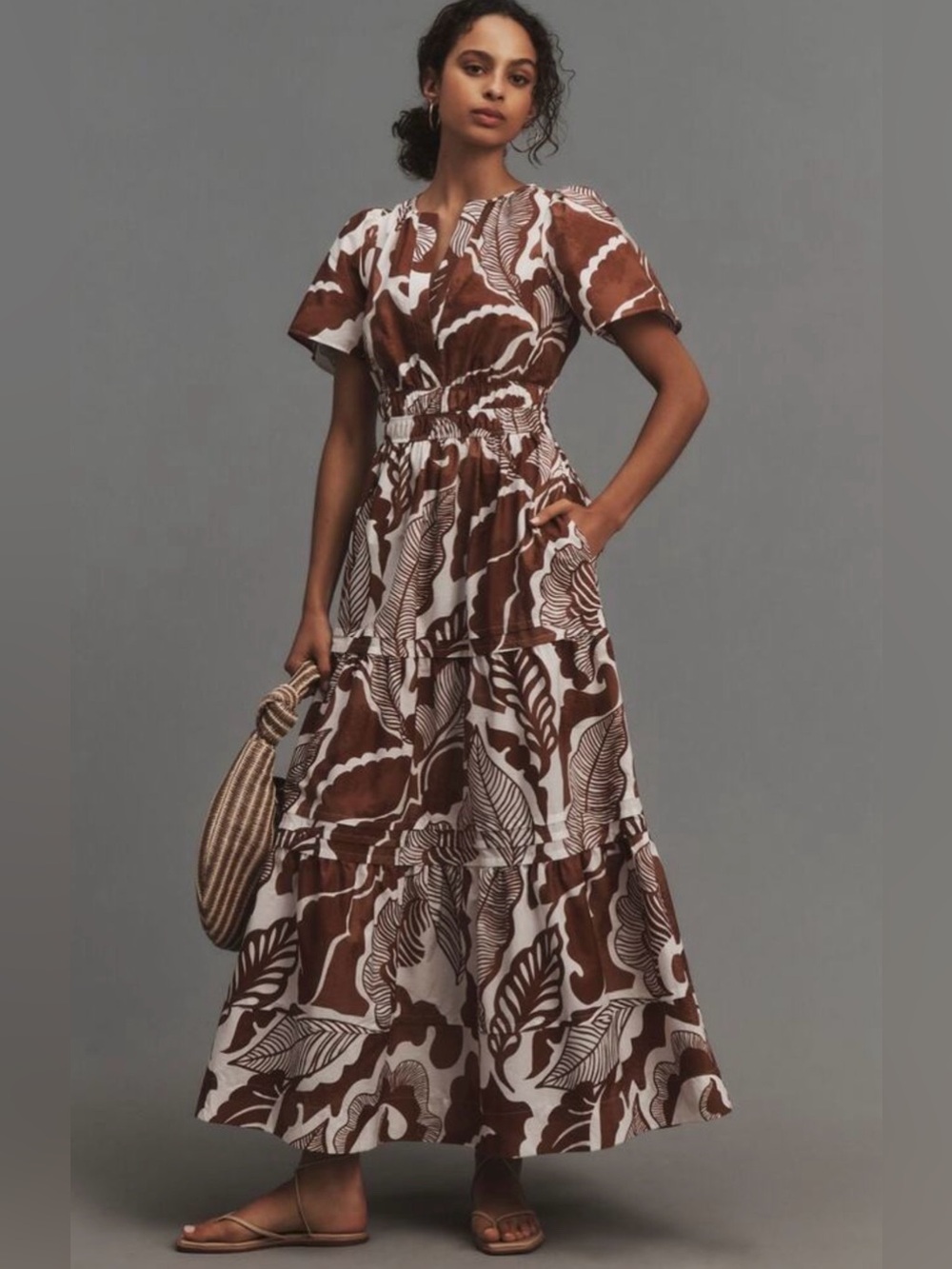 Anthropologie Somerset Maxi Dress Cedar NWT